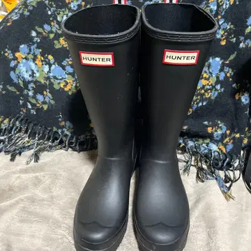 HUNTER 블랙 장화/레인부츠