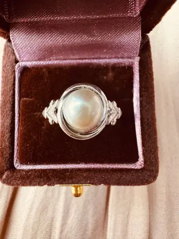 펄 실버 반지