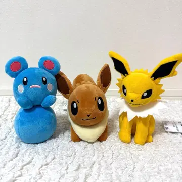 포켓몬스터 봉제 인형 이브이 썬더 루리리