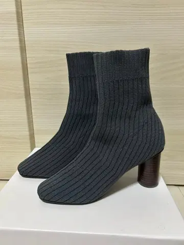 KBF 니트 부츠 그레이 약 8cm 힐