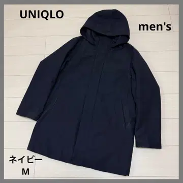 유니클로 하이브리드 다운 코트 남성용 M 네이비