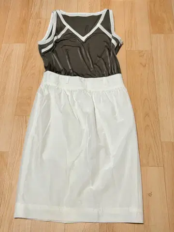 PINKY&DIANNE 원피스 브라운 x 화이트