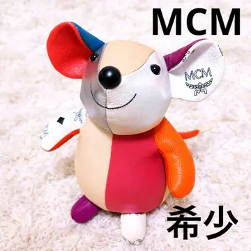 [레어] MCM 비세토스 로고 쥐 봉제 인형 가죽