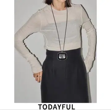 TODAYFUL 쉬어 크루넥 롱 티셔츠