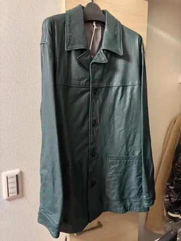 YOKE 가죽 코트 size 3 green