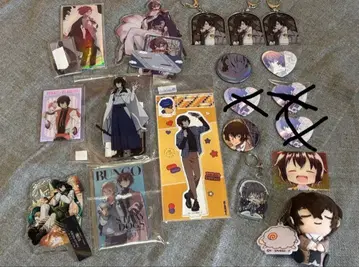 문호 스트레이독스 다자이 묶음 판매 아크릴 스탠드 캔뱃지 봉제 인형