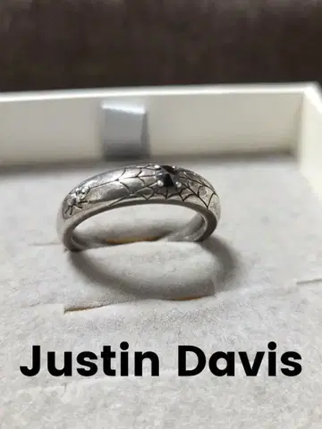 귀한 저스틴 데이비스 실버 스파이더 반지 남성용
