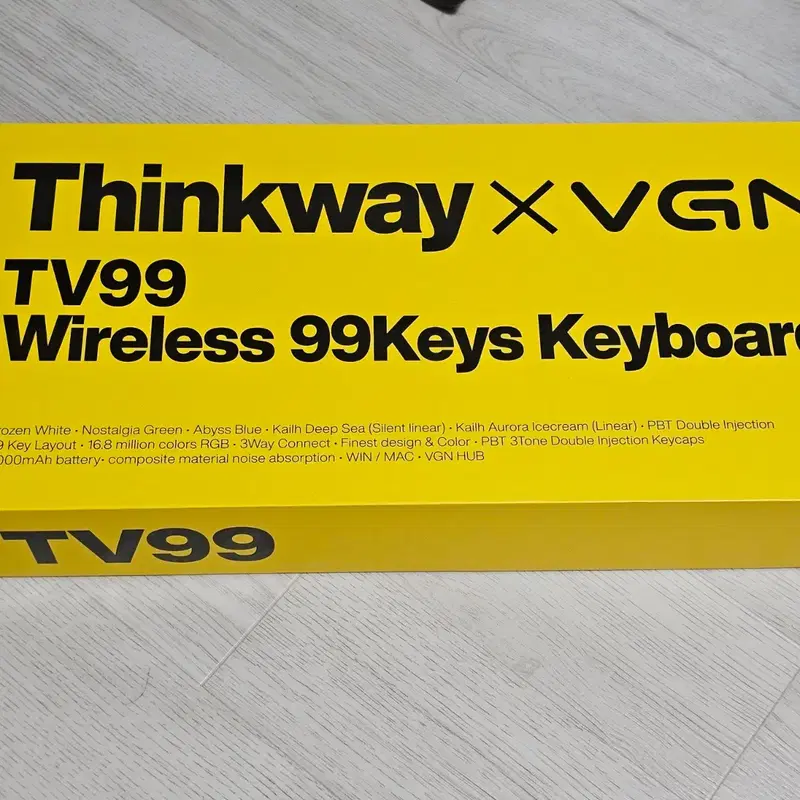 씽크웨이 x VGN TV99 프로즌 화이트 저소음 딥씨축 키보드