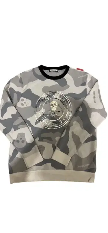 마크앤로나 스컬 카모플라주 맨투맨 사이즈 46 골프웨어