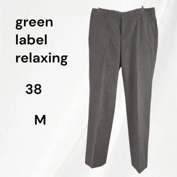 그린 라벨 릴랙싱 슬랙스 테이퍼드 M 그레이 스트라이프