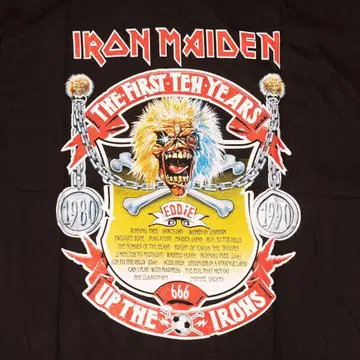 IRON MAIDEN 티셔츠 L 사이즈 밴드T 블랙 아이언 메이든