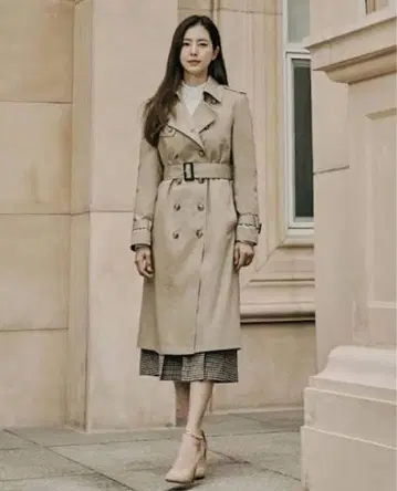 아쿠아 스큐텀 트렌치코트 스프링 코트 새상품급