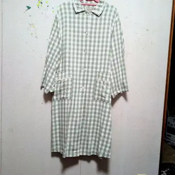 SM2 민트 그린 블록 체크 패턴 코트