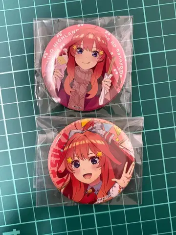 5등분의 신부 나카노 이츠키 후지큐 하이랜드 캔뱃지 2종 세트