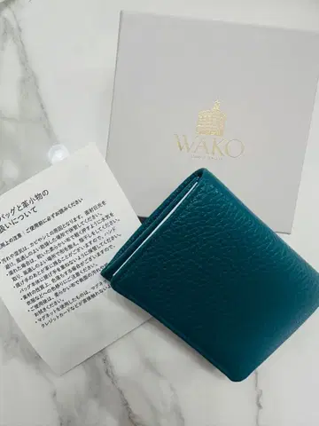 WAKO 그린 가죽 코인 케이스