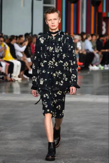 sacai 18SS 하트 블리치 린넨 셔츠