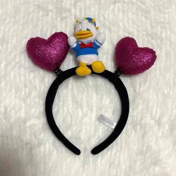 도널드 덕 머리띠 하트형 도나팔