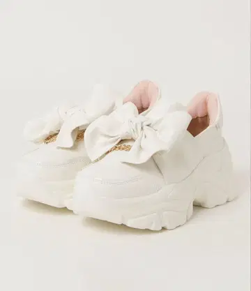 YOSUKE 통굽 로맨틱 리본 체인 스니커즈 지뢰계 양산형