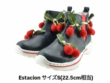 [ 새상품 ] Estacion 체리 모티브 가죽 부츠