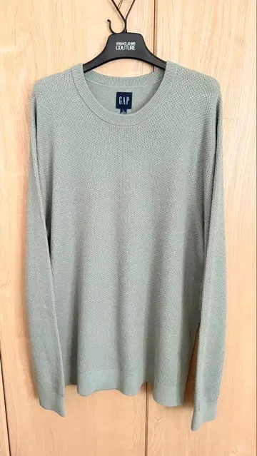 GAP 코튼 니트 풀오버 라이트 그린 L 사이즈