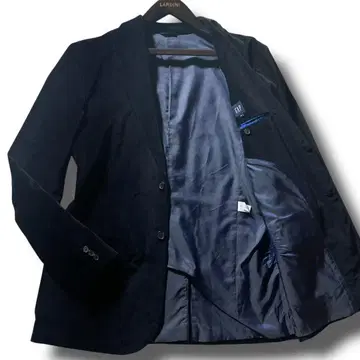 [컨디션 최상/XL] GAP 테일러드 자켓 벨로아 벨벳 블랙 블랙