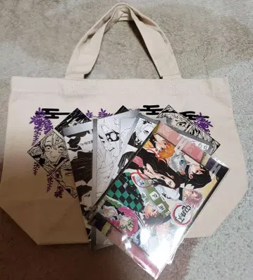 귀멸의 칼날 원화전 기둥 세트 토트 엽서 스티커