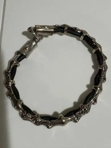 실버 대나무 스타일 팔찌