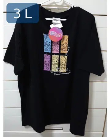 오쟈마녀 도레미 T셔츠 산리오 3L 블랙 빅 사이즈