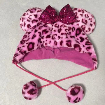 디즈니 미니 레오파드 무늬 팬캡