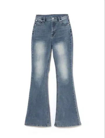 플레어 데님 라이트 블루 레이스 리본 포함