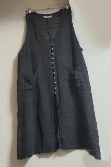 YACCOMARICARD 린넨 100% 롱 베스트 원피스