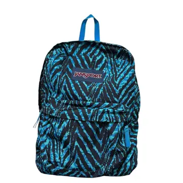 JANSPORT 백팩 제브라 패턴 블루 올 패턴 레어 디자인 잔스포츠