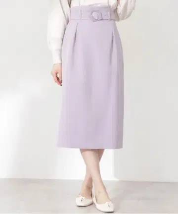 PROPORTION BODY DRESSING 벨트 타이트 스커트 연보라