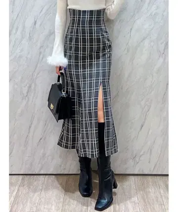 [택 포함] MERCURYDUO 백 레이스업 스트레치 머메이드 스커트