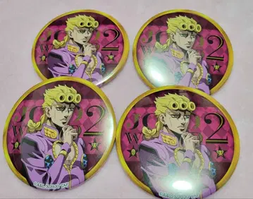 죠죠 월드2 75mm 캔뱃지 4개 세트 5부 죠르노