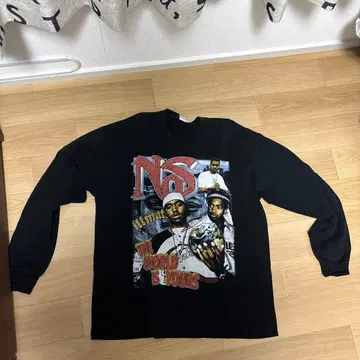 NAS 나즈 그래픽 T셔츠 XL 블랙 bboy