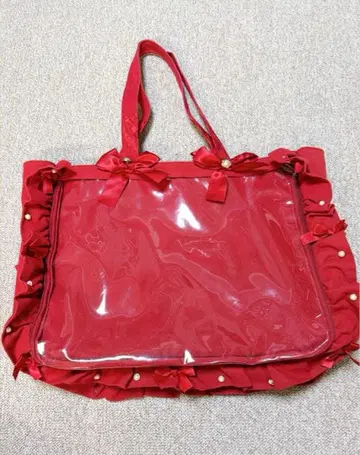 자카마트 A3 프릴 디자인 이타백용 토트백 5주년 ver 와인 레드