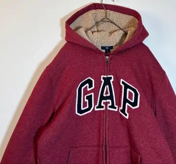 GAP 갭 빅 사이즈 자수 로고 보아 안감 집업 후드티