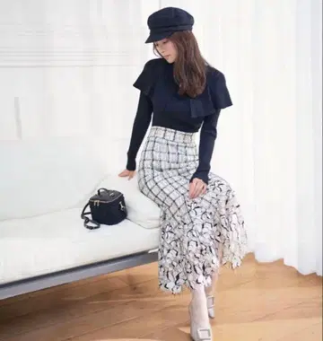 SNIDEL 스나이델 레이스 머메이드 스커트 타이트 스커트