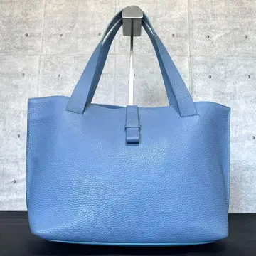 [새상품급] MAURO GOVERNA 블루 그레이 가죽 팔걸이 핸드백