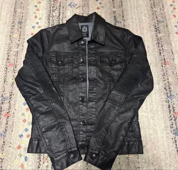 [레어]00's WILD PARTY 코팅 데님 자켓 블랙