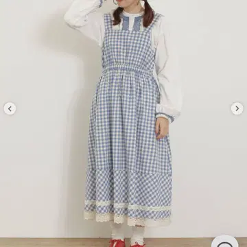 Samansa Mos2 [오즈의 마법사] 깅엄 원피스 블루