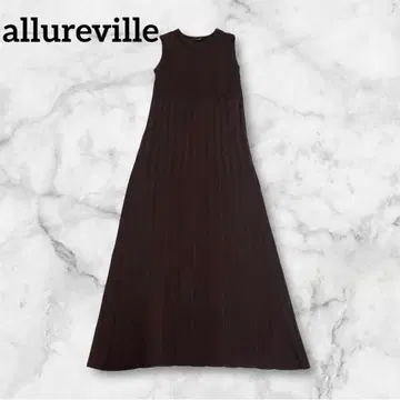 [새상품급] allureville 슬리브리스 리브 니트 원피스