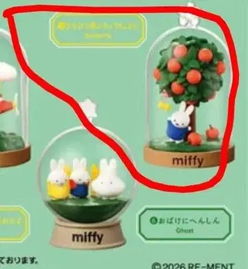 나비 미피 miffy 테라리움 즐거운 매일 미개봉 사과