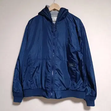 80s 엘엘빈 후드 부착 자켓 USA제 플리스 나일론