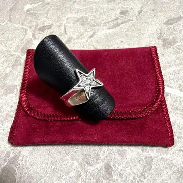 [레어] 빈티지 스타 파베 시그넷 반지 실버 925 14호 별