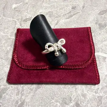 [레어] 빈티지 실버 925 리본 모티브 반지 10.5호 조각