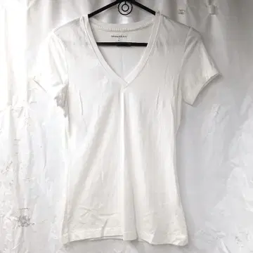 BANANA REPUBLIC 화이트 V넥 반팔 T셔츠 S 이너
