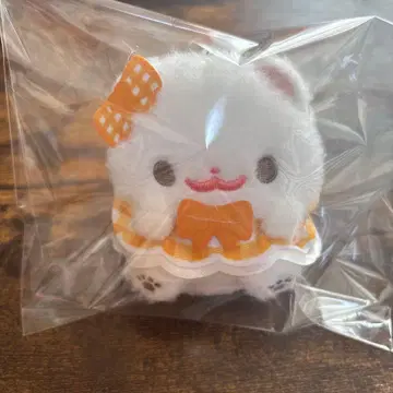 포메라니안 모찌 컬러 드레스 마스코트 키체인 오렌지