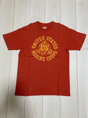 더블웍스 미국 해병대 T셔츠 빨간색 관통 프린트